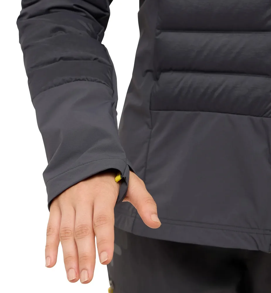 Unisex Duck Down Jacket — Black — Black, cuff detail