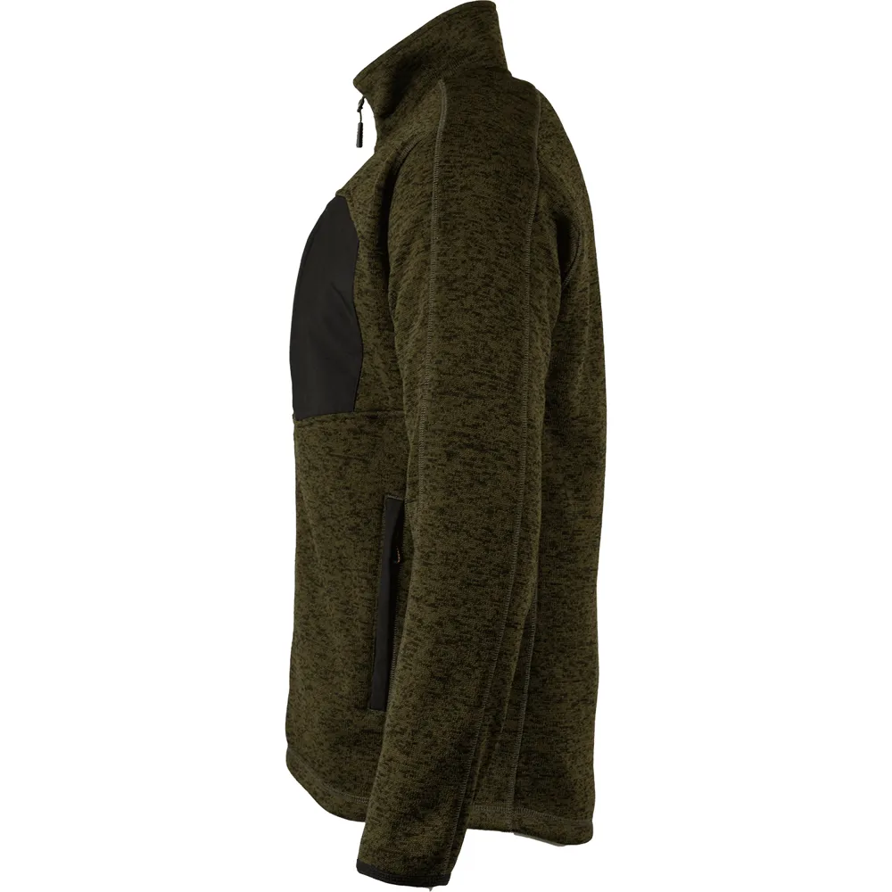 Unisex Fleece Jacket — Army Green — Army Green, side view