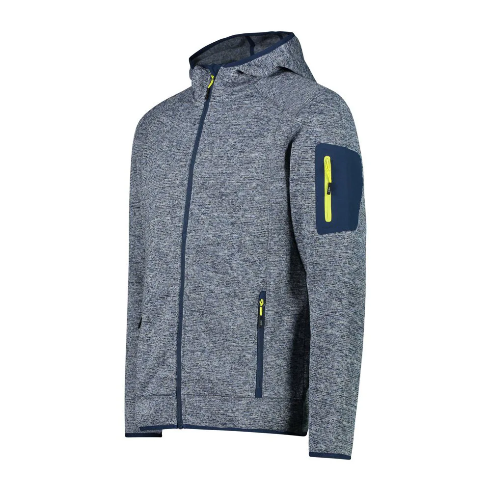 Unisex Hooded Fleece Jacket — Grey Heather — Grey Heather, side view