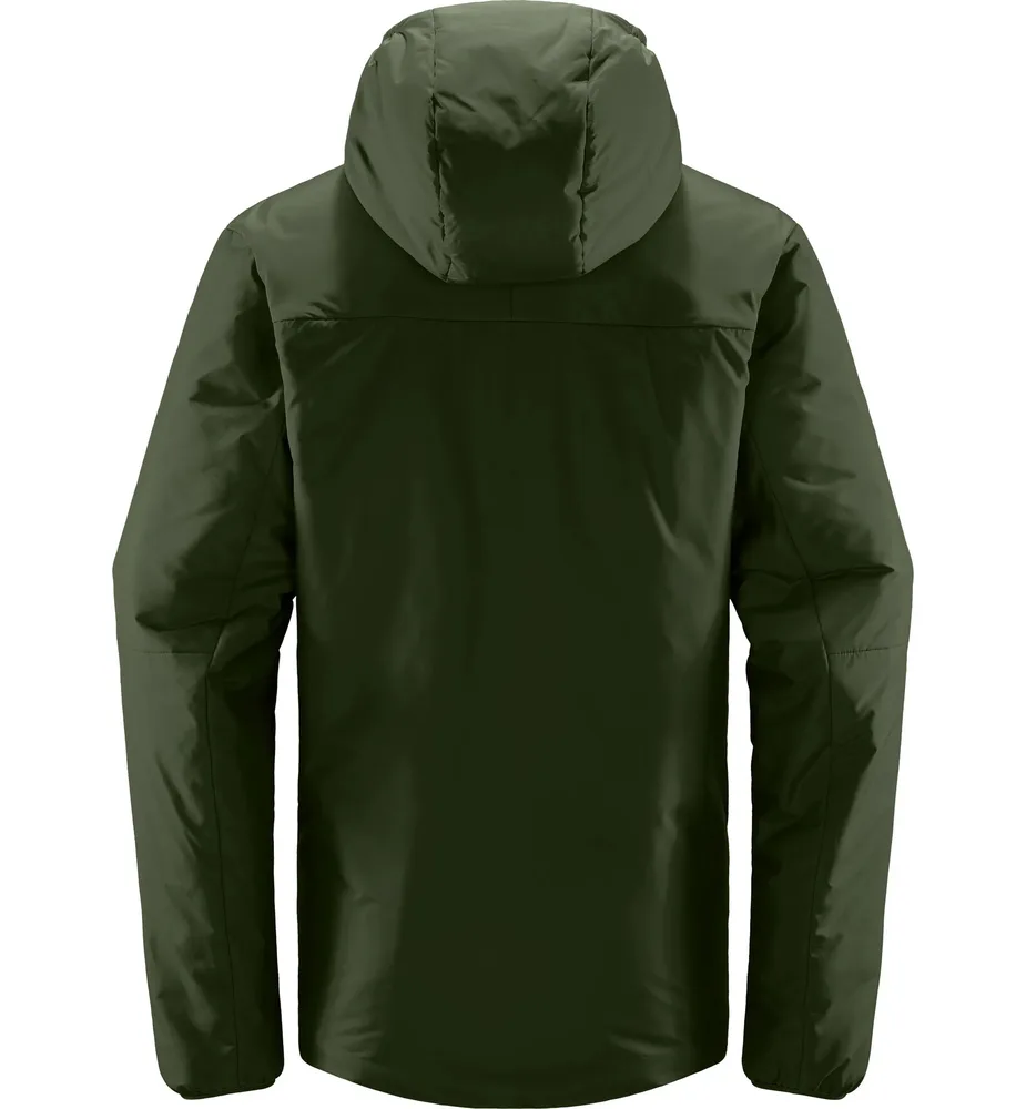 Unisex Hooded Puffer Jacket — Army Green — Army Green, back view