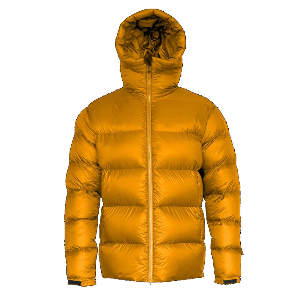 Unisex Hooded Puffer Parka — 4 Colourways — Orange, front view