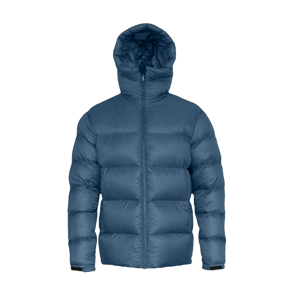 Unisex Hooded Puffer Parka — 4 Colourways — Blue, front view