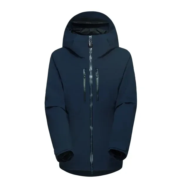 Unisex Hooded Shell Jacket — Navy — Navy, front view