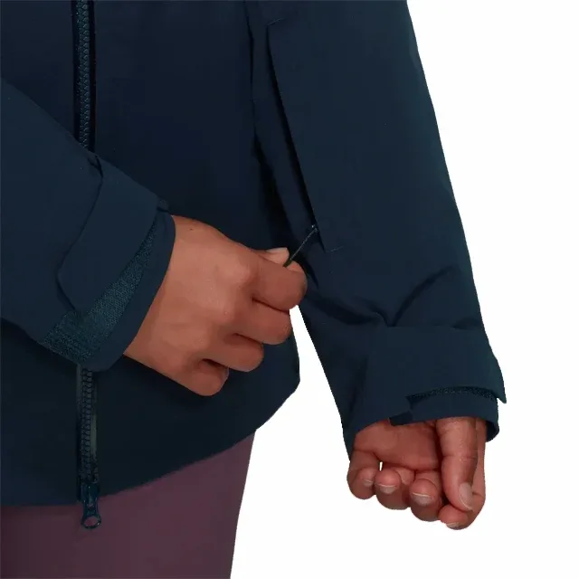 Unisex Hooded Shell Jacket — Navy — Navy, cuff detail