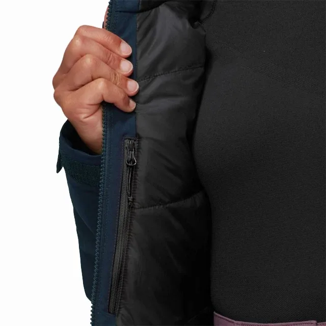 Unisex Hooded Shell Jacket — Navy — Navy, inner pocket detail