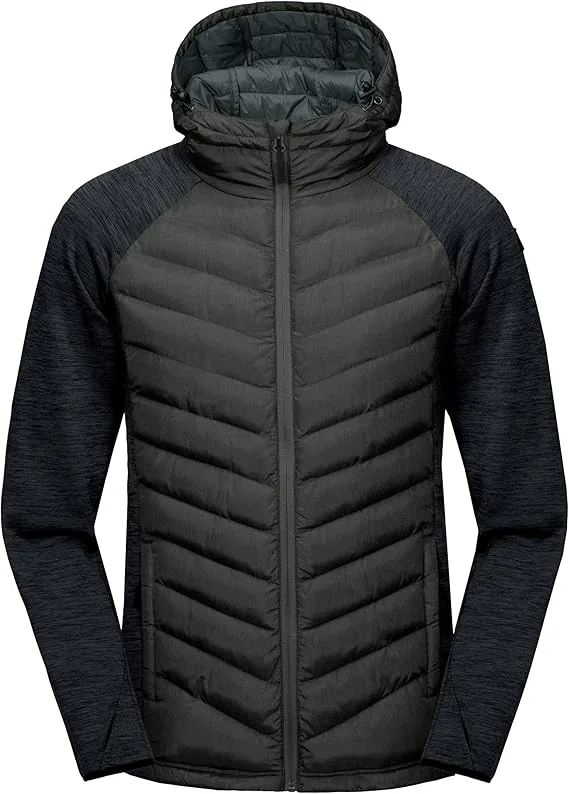 Unisex Hybrid Jacket — 2 Colourways — Black, front view