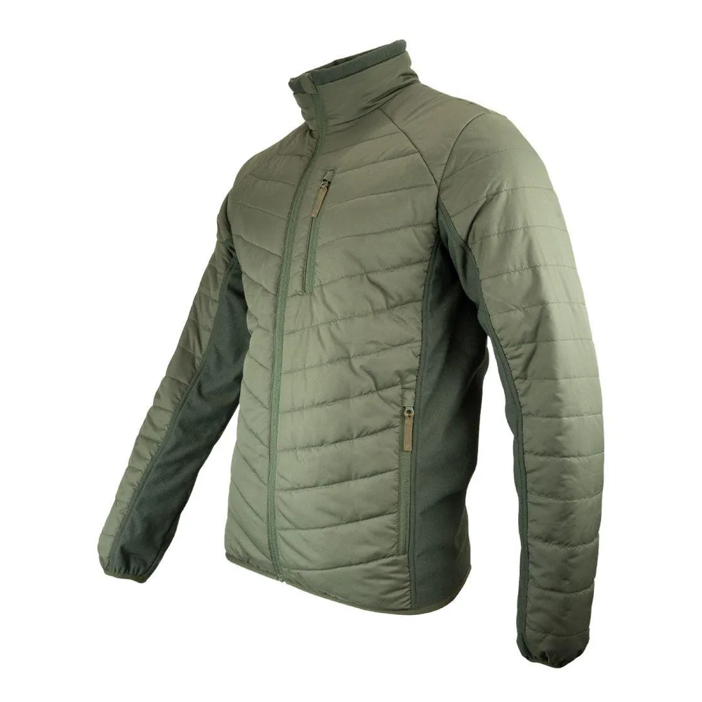 Unisex Hybrid Jacket — Army Green — Army Green, three-quarter front view