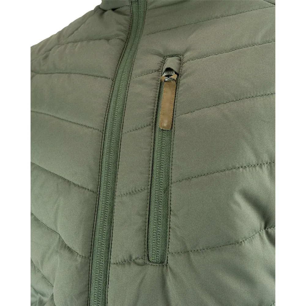 Unisex Hybrid Jacket — Army Green — Army Green, chest pocket detail