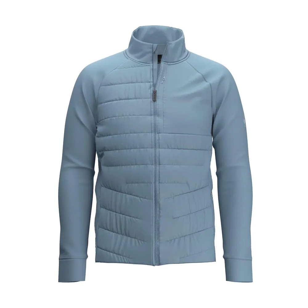 Unisex Hybrid Quilted Jacket — 4 Colourways — Light Blue, front view