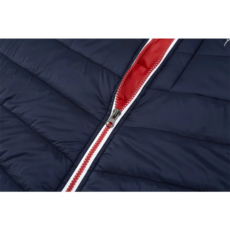 Unisex Hybrid Quilted Jacket — Dark Navy — Dark Navy, zip and lining detail