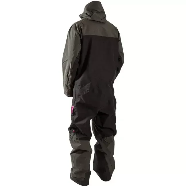 Unisex Ice Fishing One-Piece Suit — 4 Colourways — Black & Yellow, studio back view