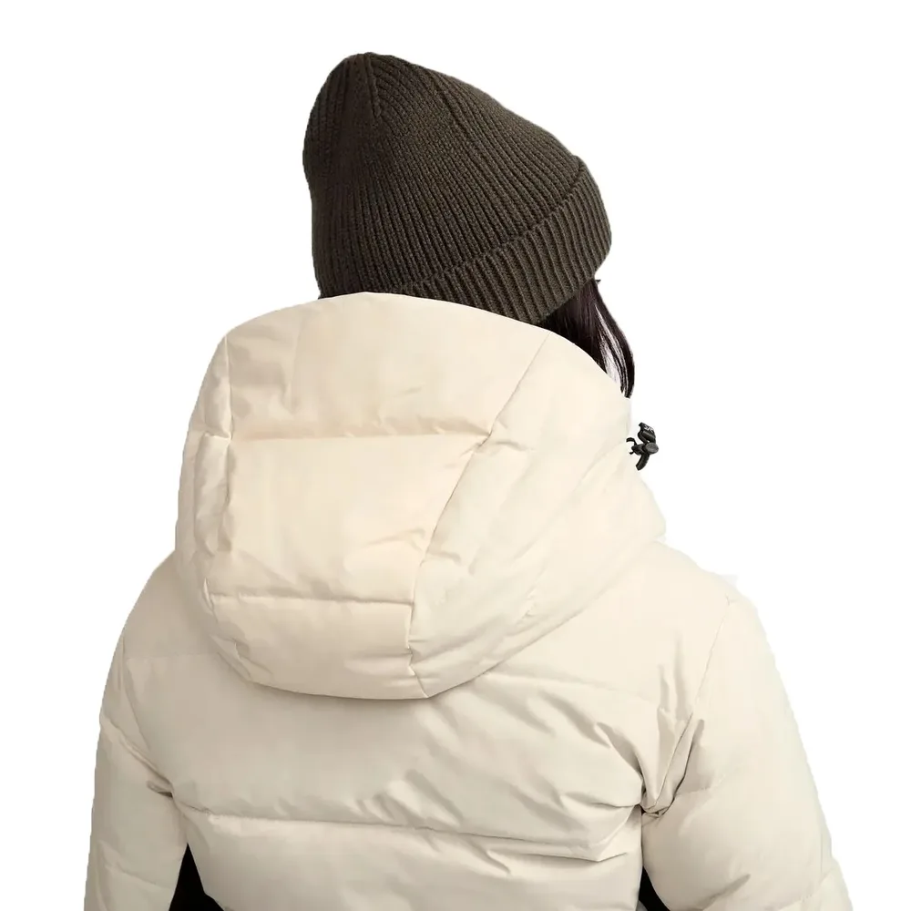 Unisex Insulated Jacket — 2 Colourways — Cream, worn back view