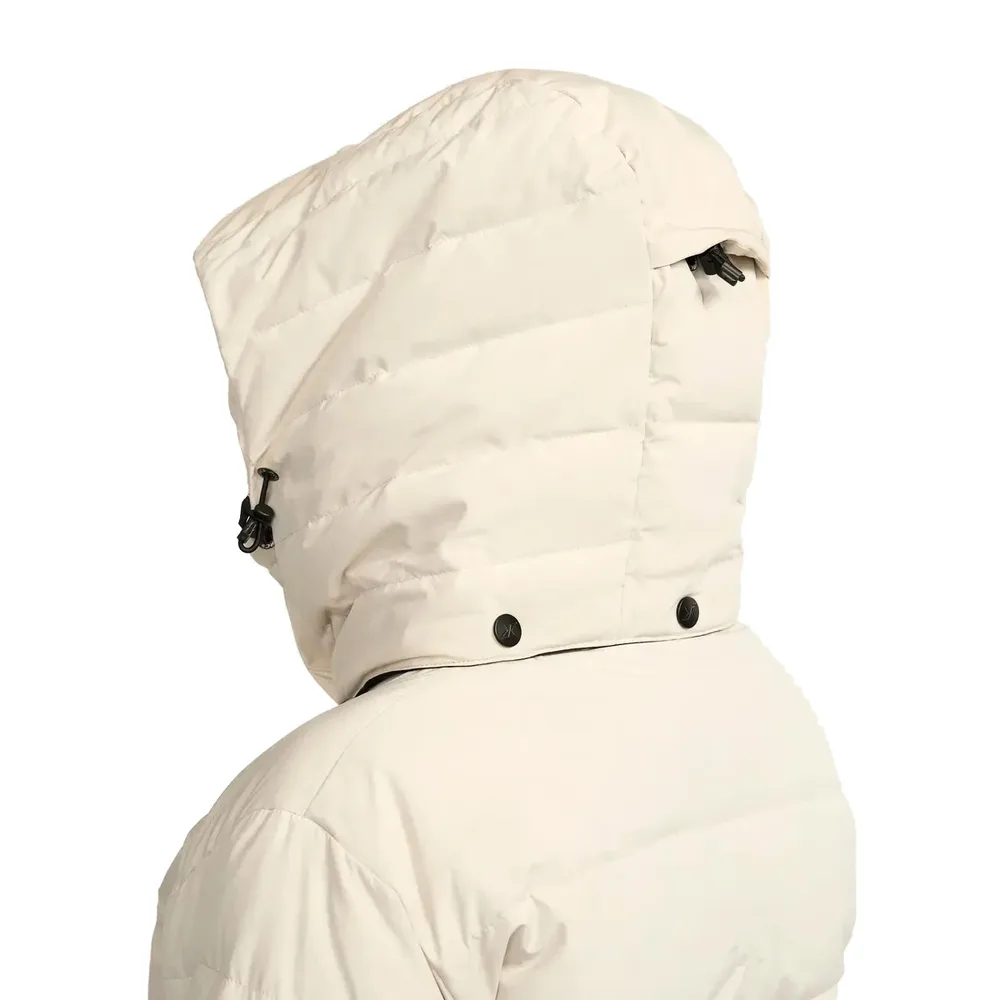 Unisex Insulated Jacket — 2 Colourways — Cream, hood detail
