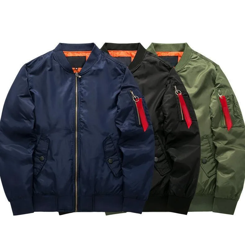 Unisex MA-1 Bomber Jacket — 5 Colourways — Navy, Black and Army Green, group view