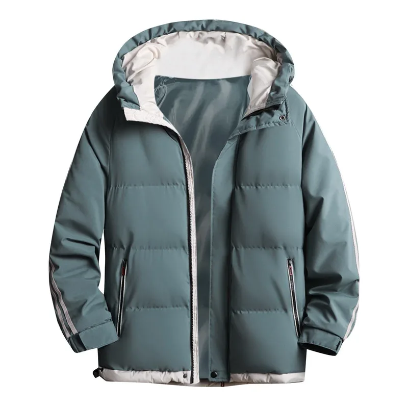 Unisex Multicolour Puffer Jacket — 5 Colourways — Teal Green, front view