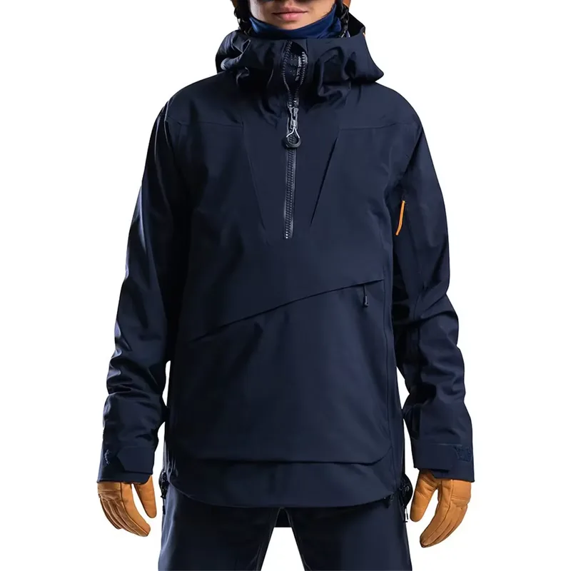 Unisex One-Piece Anorak Ski Suit — 2 Colourways — Navy, worn front view