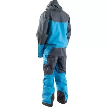 Unisex One-Piece Ski Suit — Colour-Block — 3 Colourways — Blue & Charcoal, worn back view