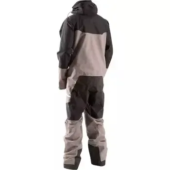 Unisex One-Piece Ski Suit — Colour-Block — 3 Colourways — Grey & Black, worn back view