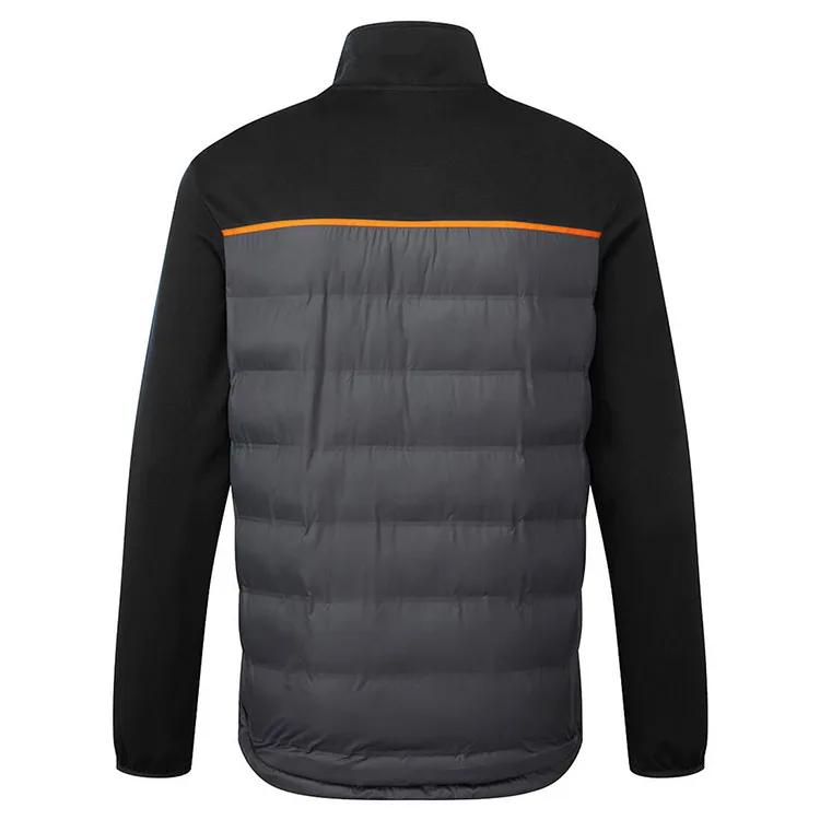 Unisex Padded Hybrid Jacket — 3 Colourways — Black/Grey, back view