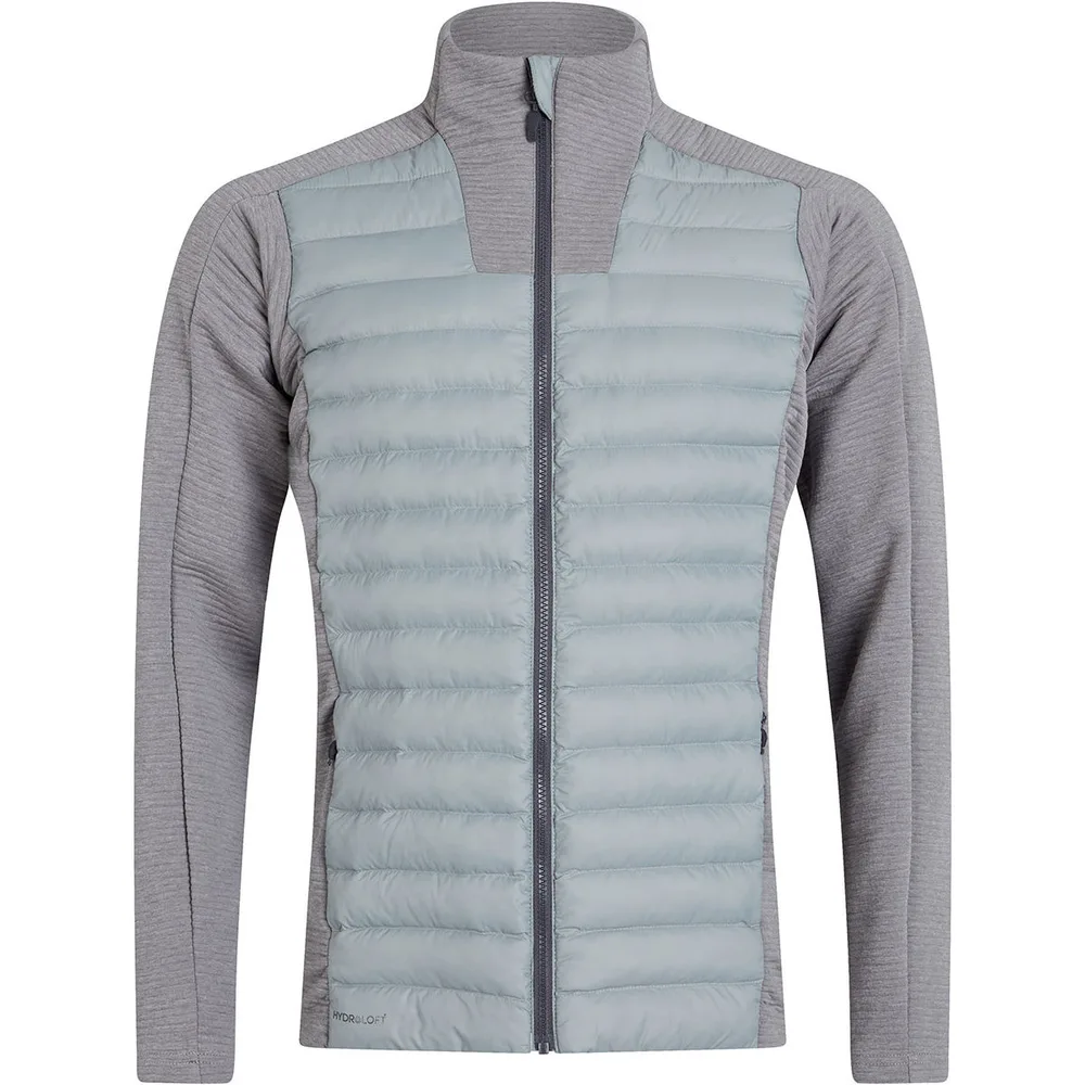 Unisex Padded Hybrid Jacket — 3 Colourways — Light Grey, front view
