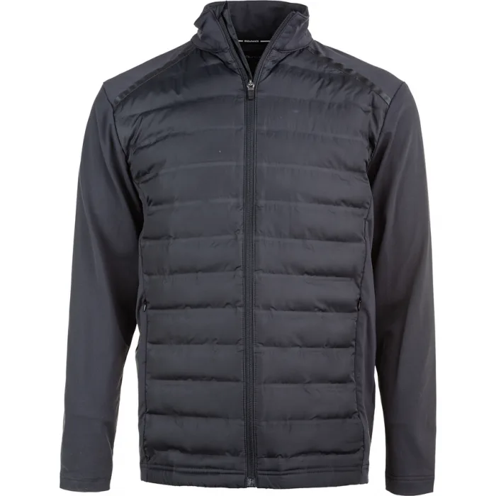 Unisex Padded Hybrid Jacket — 3 Colourways — Dark Grey, front view