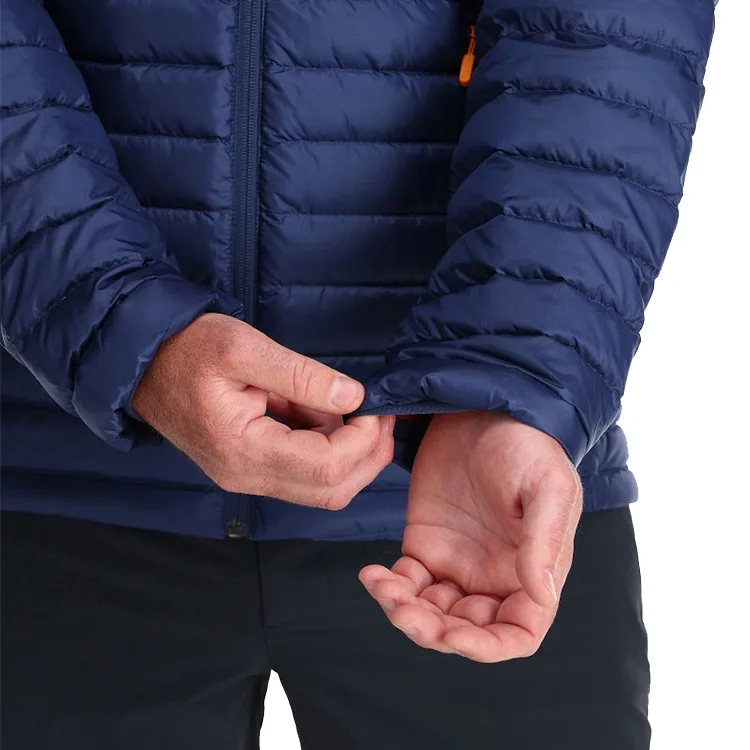 Unisex Plus-Size Quilted Jacket — Navy — Navy, cuff detail