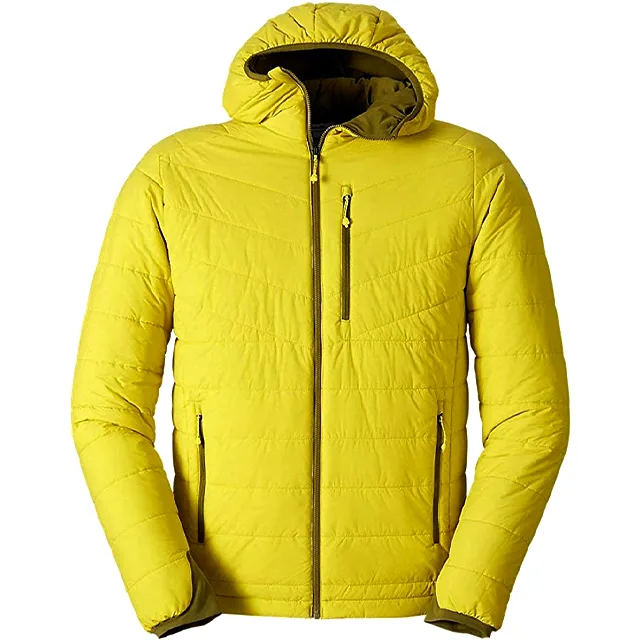 Unisex Puffer Jacket — 4 Colourways — Yellow, front view