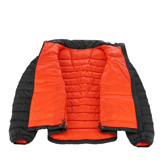 Unisex Puffer Jacket — Black & Green — Black, interior and contrast lining