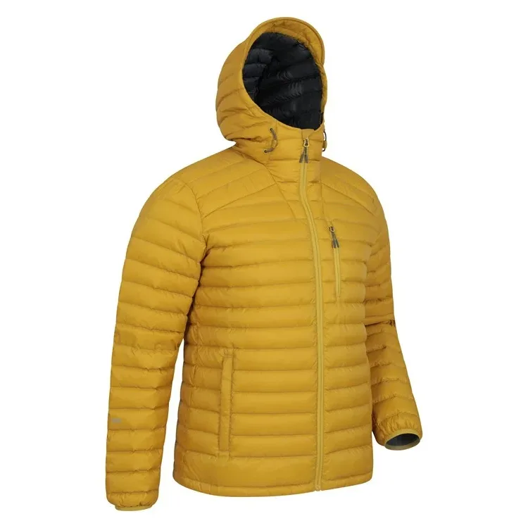 Unisex Puffer Jacket — Mustard Yellow — Mustard Yellow, front three-quarter view