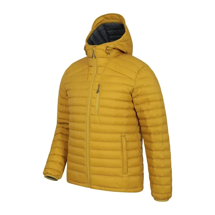 Unisex Puffer Jacket — Mustard Yellow — Mustard Yellow, side view