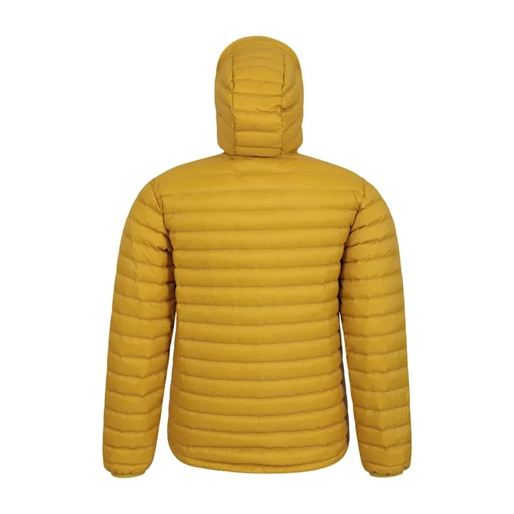 Unisex Puffer Jacket — Mustard Yellow — Mustard Yellow, back view