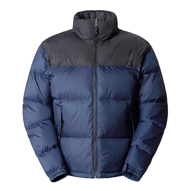 Unisex Puffer Jacket — Navy/Black — Navy/Black, front view