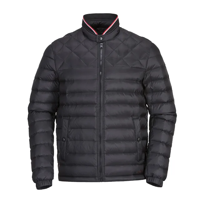 Unisex Quilted Jacket — Black — Black, front view