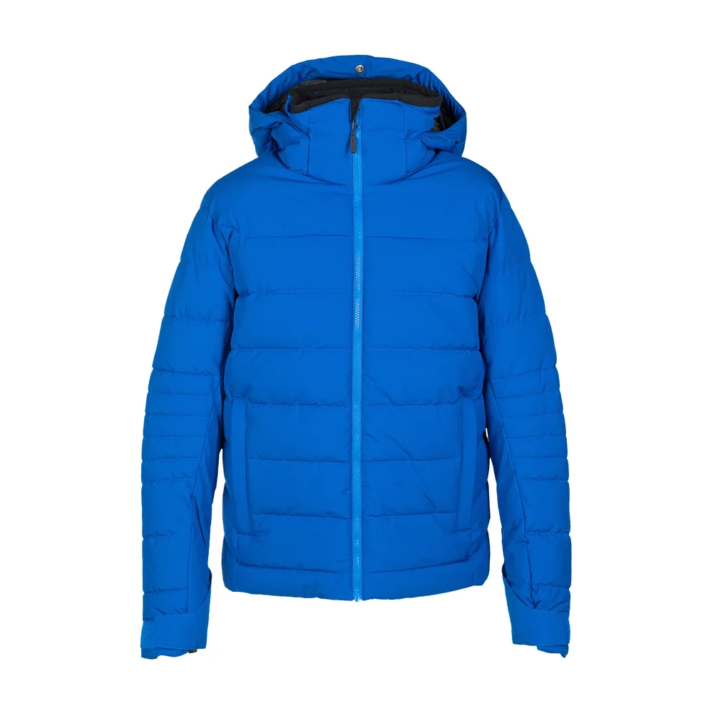 Unisex Quilted Jacket — Blue — Blue, front view