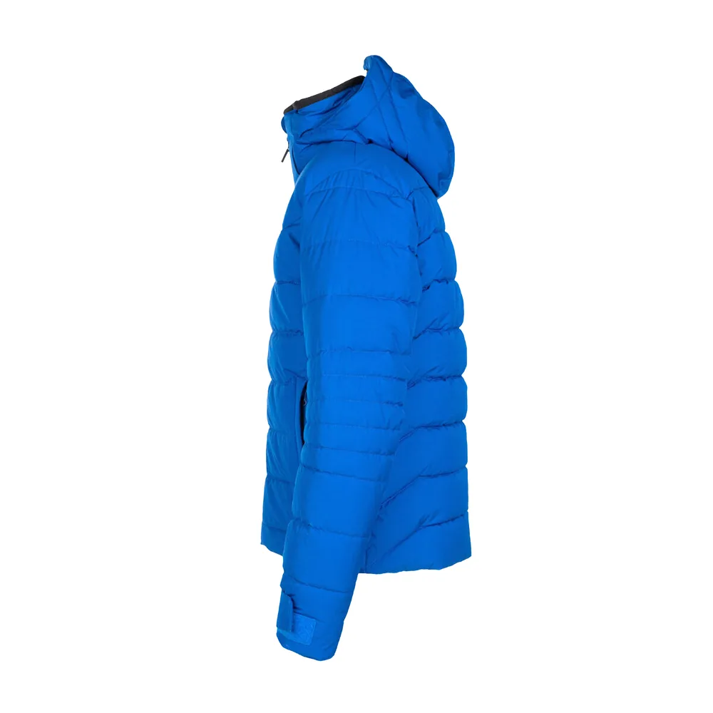 Unisex Quilted Jacket — Blue — Blue, side view