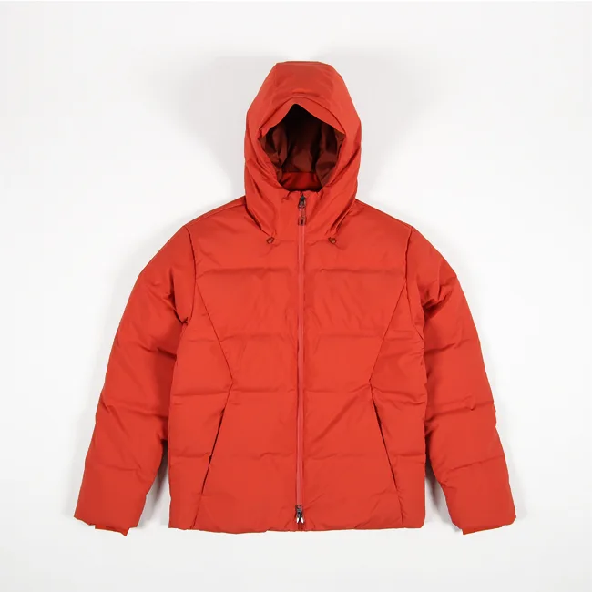 Unisex Quilted Jacket — Rust Orange — Rust Orange, front view
