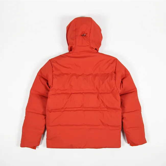 Unisex Quilted Jacket — Rust Orange — Rust Orange, back view
