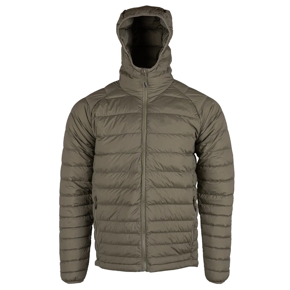 Unisex Quilted Jacket — Tan & Olive-Taupe — Olive-Taupe, front view