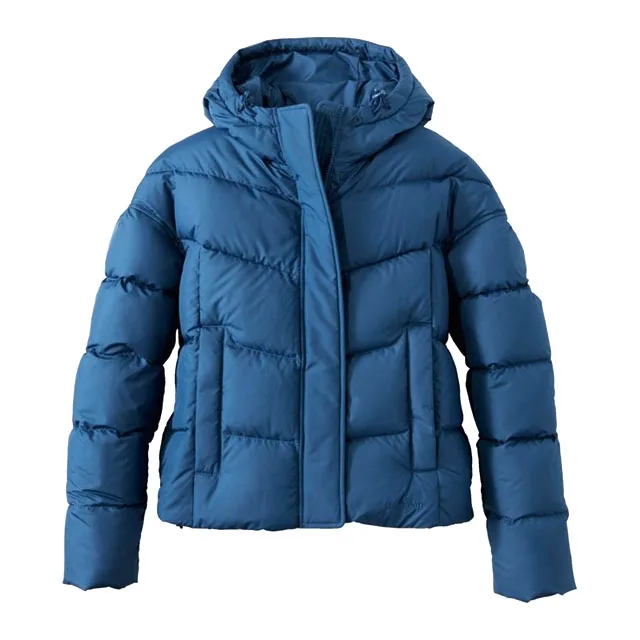 Unisex Relaxed-Fit Short Puffer Jacket — 4 Colourways — Blue, front view