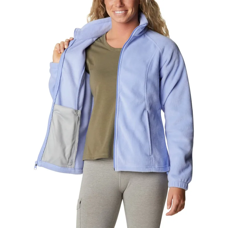 Unisex Sherpa Fleece Zip Jacket — 2 Colourways — Light Blue, open front view