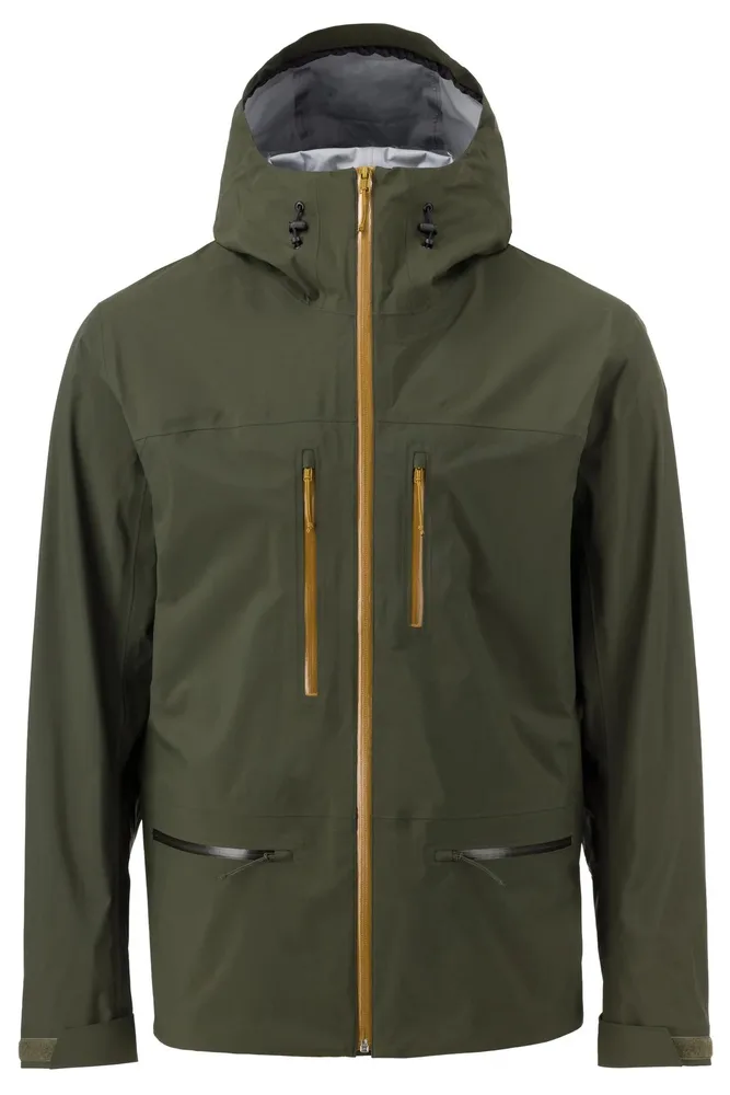 Unisex Ski Jacket — 3 Colourways — Olive Green, front view