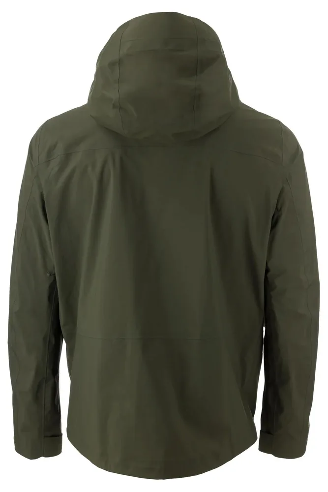 Unisex Ski Jacket — 3 Colourways — Olive Green, back view