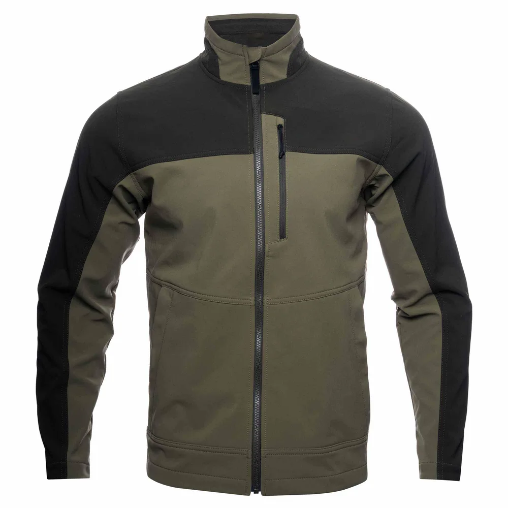 Unisex Ski Jacket — 3 Colourways — Black/Green, front view