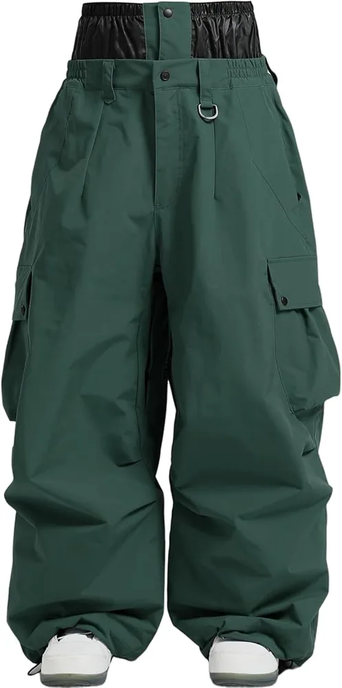Unisex Ski Pants — 9 Colourways — Green, front view