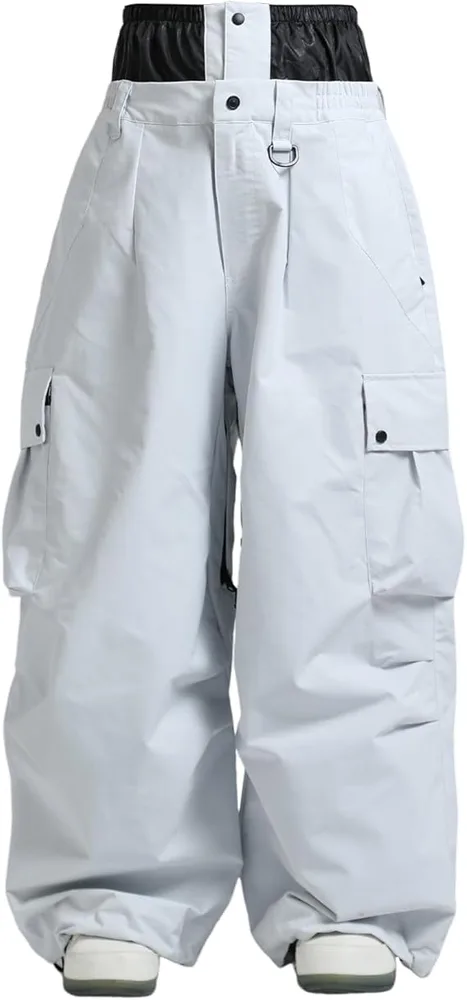 Unisex Ski Pants — 9 Colourways — White, front view