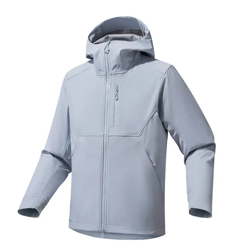 Unisex Softshell Hiking Jacket — Glacier Blue, front