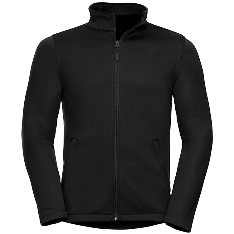 Unisex Softshell Jacket — Black — Black, front view