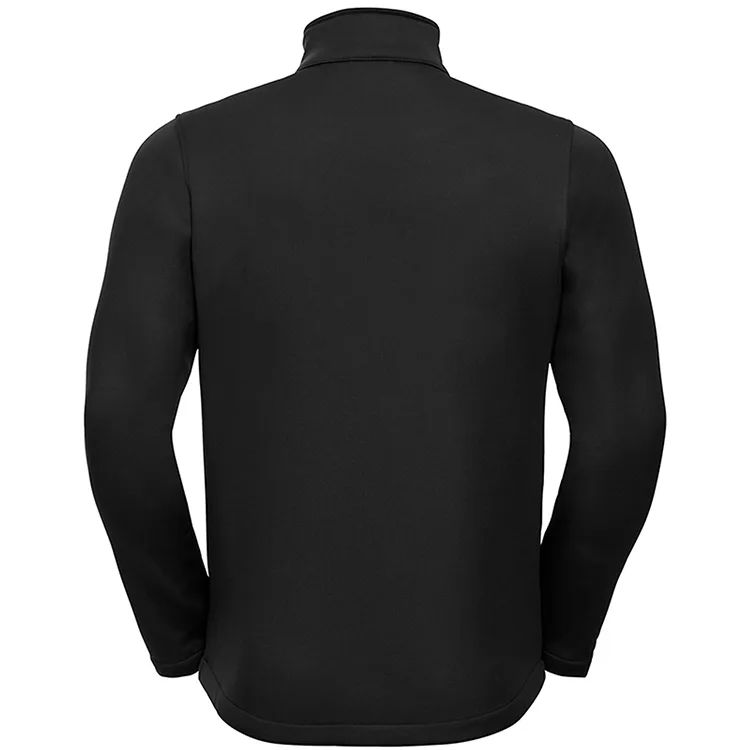Unisex Softshell Jacket — Black — Black, back view