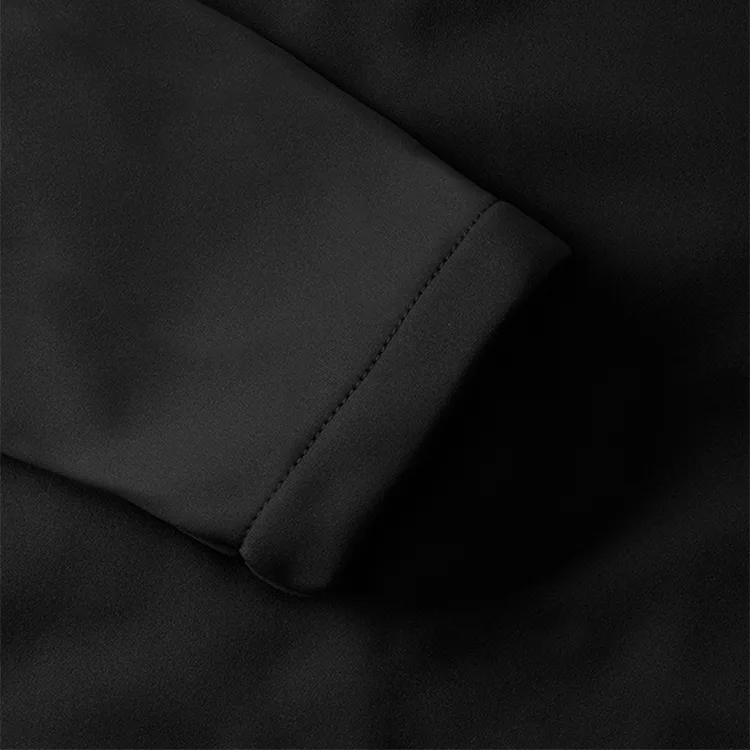 Unisex Softshell Jacket — Black — Black, cuff detail
