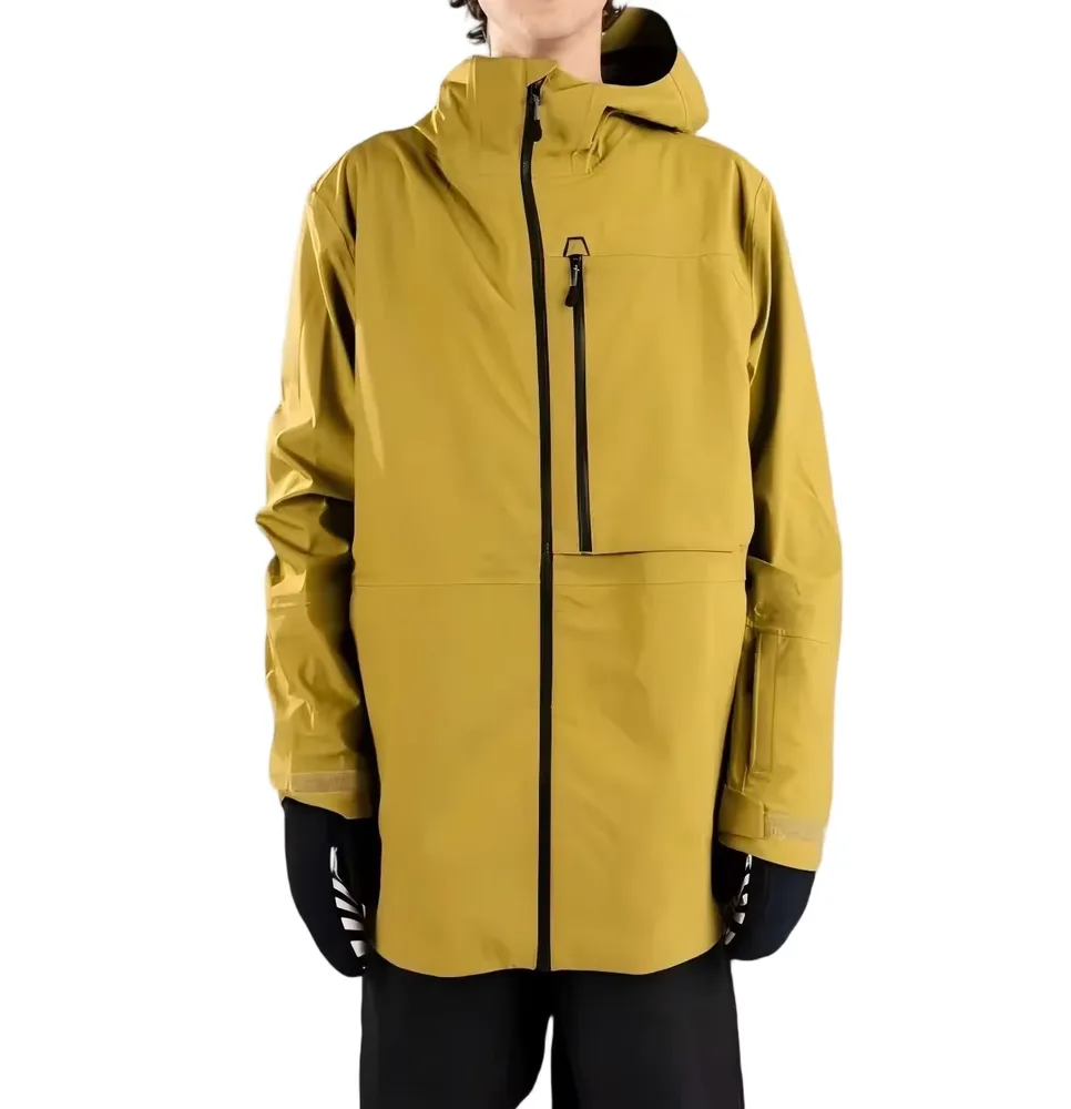 Unisex Softshell Snowboard Jacket — Golden, front view